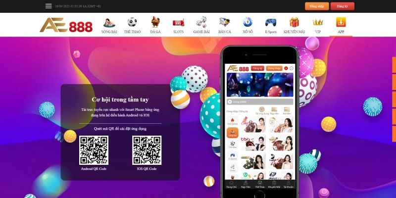 Giao diện hướng dẫn tải app và trải nghiệm sử dụng dịch vụ